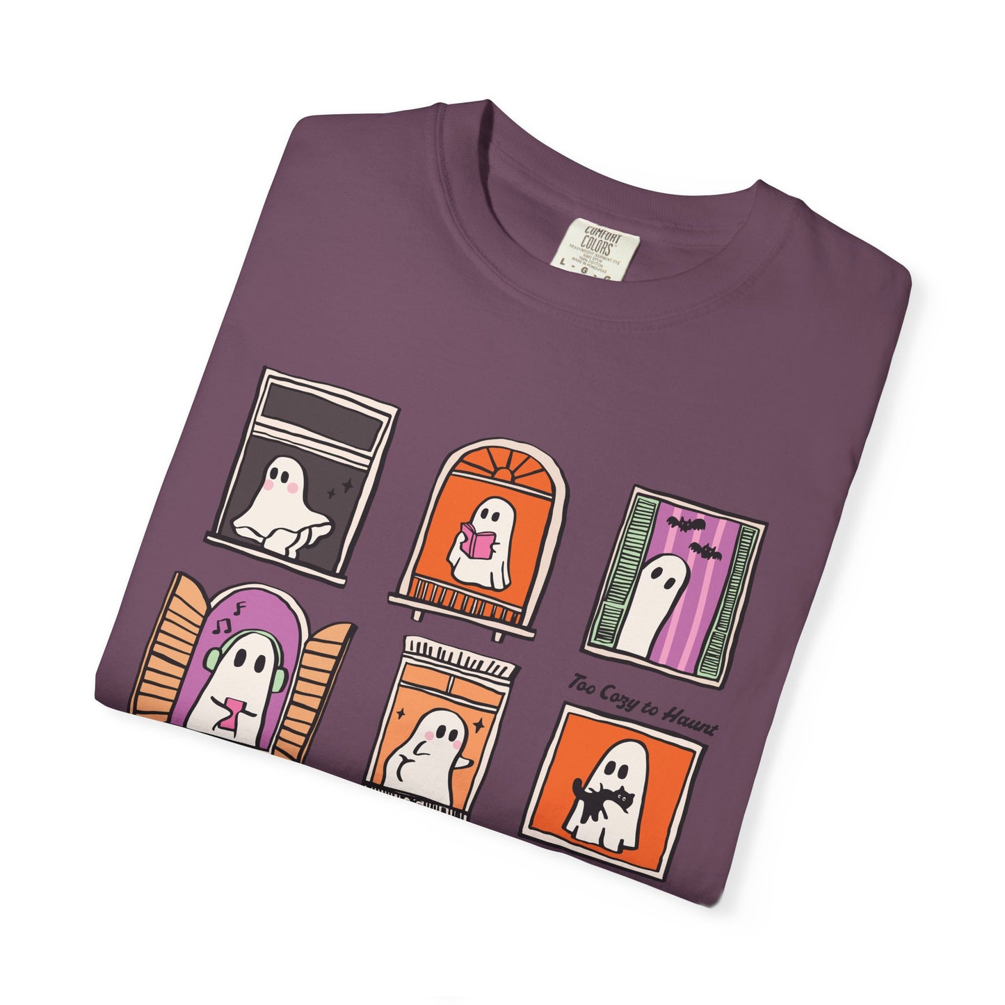 Cute Boos Halloween Unisex Garment-Dyed T-Shirt - Casual Vintage Style for Everyday Wear