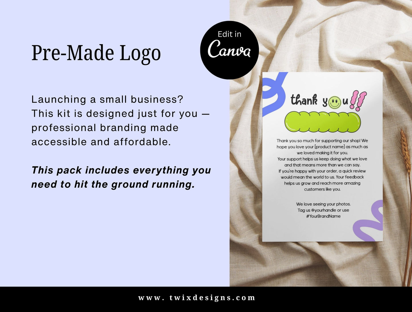 Branding Kit Glowaves Canva Templates Fashion Coach Etsy Kit Blue Green Theme