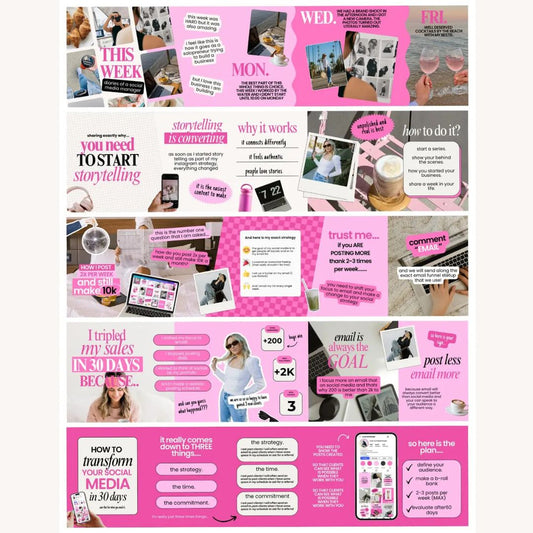 5 Seamless Instagram Carousel Posts for Your Business Using This Brand Style Theme