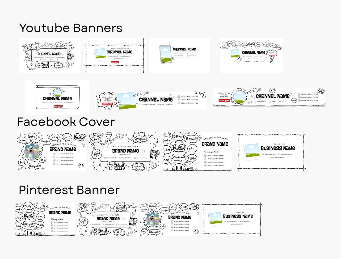 Branding Kit Comiko Editable Canva Templates Business Cards Marketing Posts Personal Brand Theme