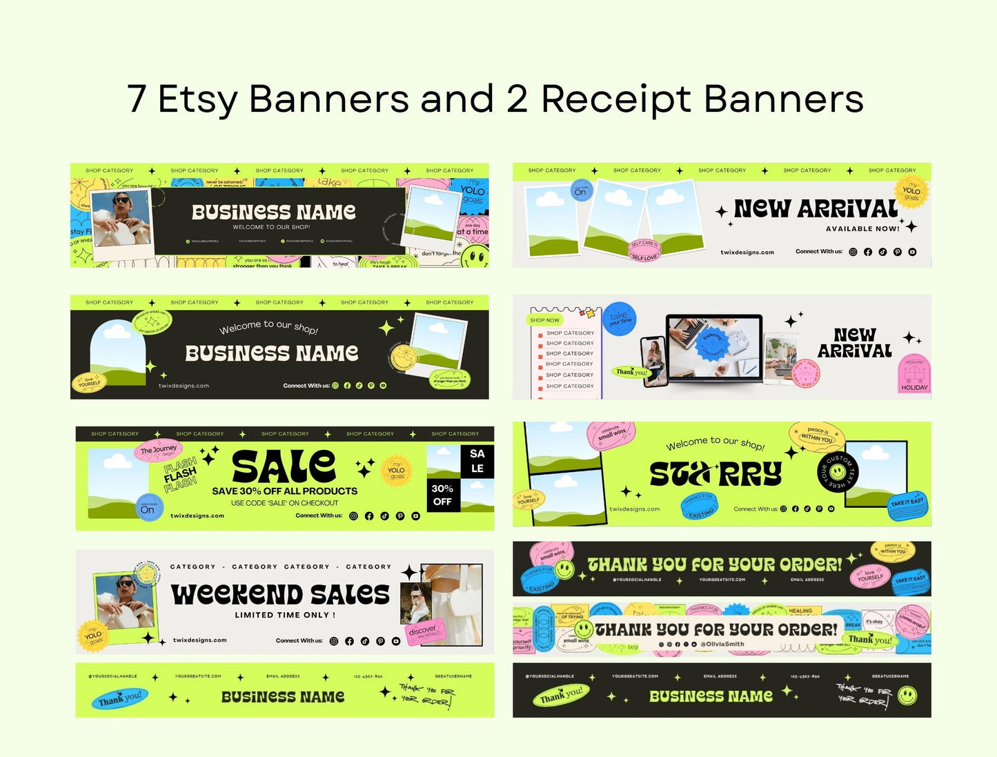 Etsy Shop Kit Starry Bundle, Editable Canva Templates, Product Listing Photos Mockup, Etsy Seller Store Branding