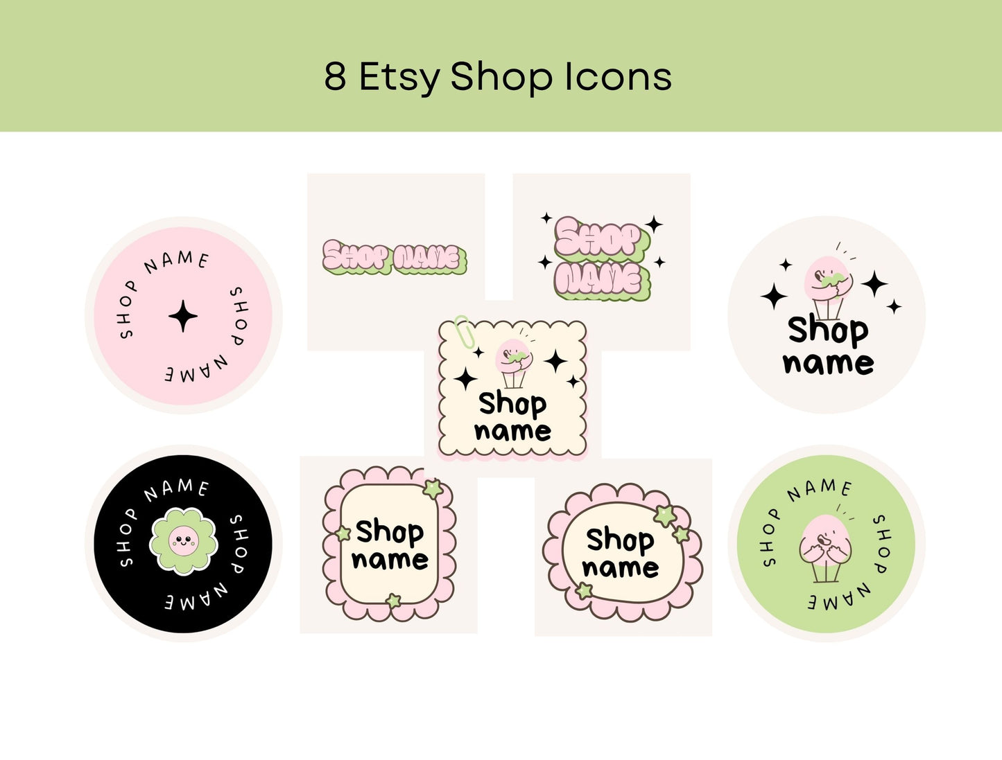 Etsy Shop Kit Mochie Bundle, Editable Canva Templates, Product Listing Photos Mockup, Etsy Seller Store Branding