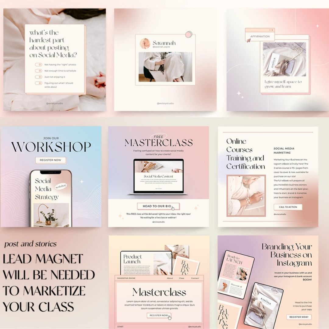 Instagram Posts Using This Pastel Brand Style Theme