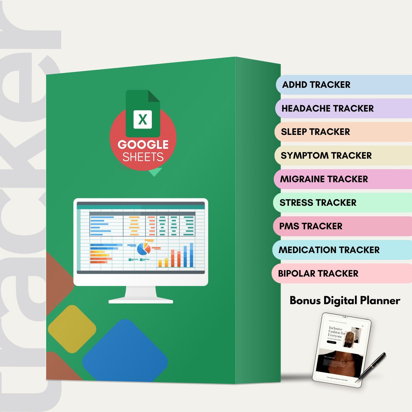 Medical Tracker Spreadsheet Bundle