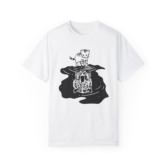 Baby Tiger Unisex Garment-Dyed T-Shirt - Casual Vintage Style for Everyday Wear