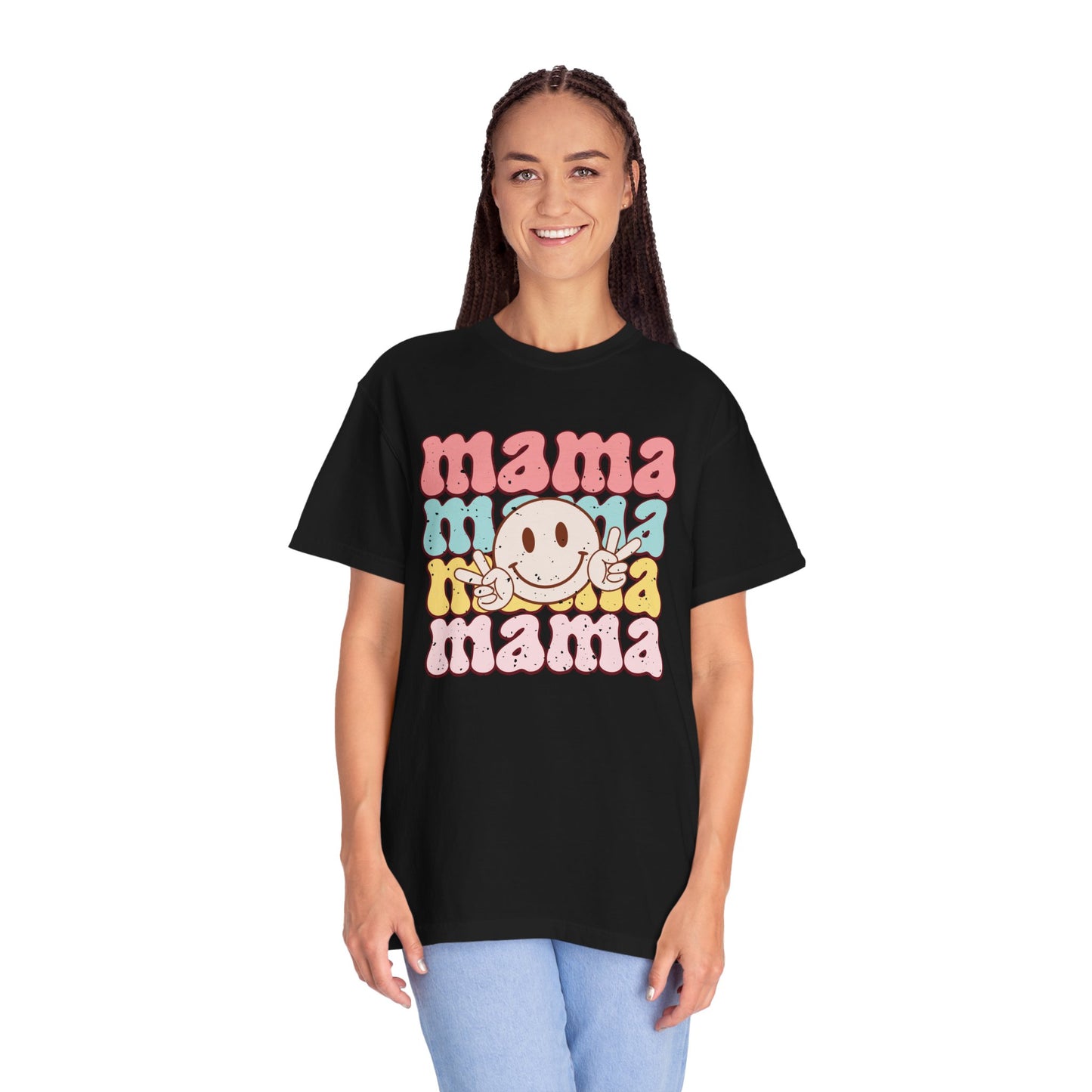 mama Unisex Garment-Dyed T-Shirt - Casual Vintage Style for Everyday Wear