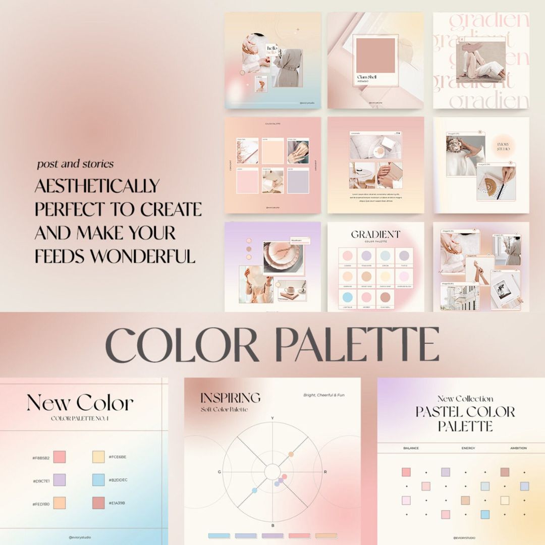 Instagram Posts Using This Pastel Brand Style Theme