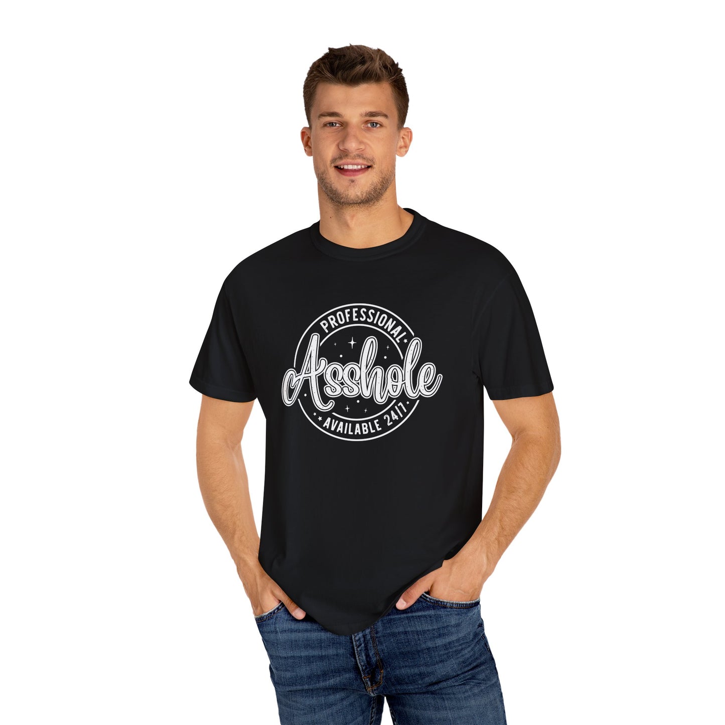 Professional asshole Unisex Garment-Dyed T-Shirt - Casual Vintage Style for Everyday Wear