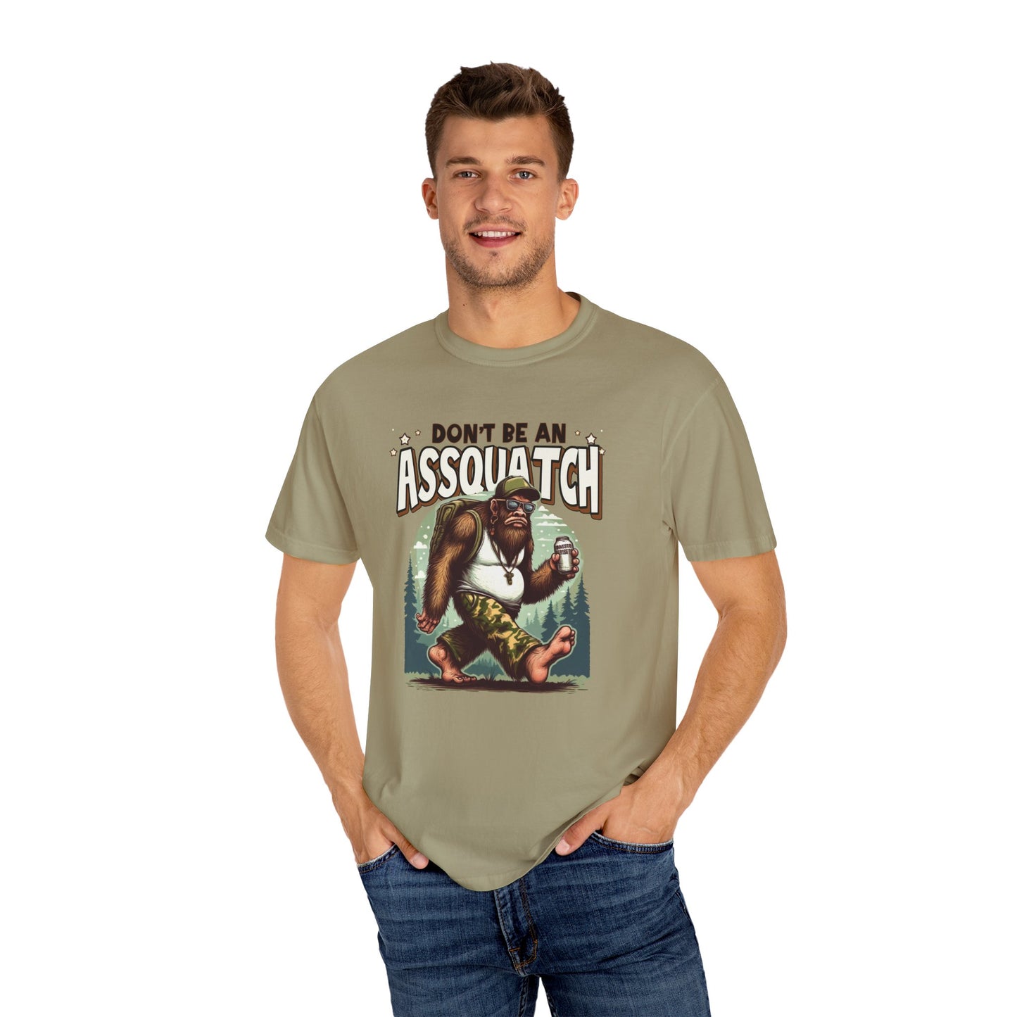 Don't be an assquatch Unisex Garment-Dyed T-Shirt - Casual Vintage Style for Everyday Wear