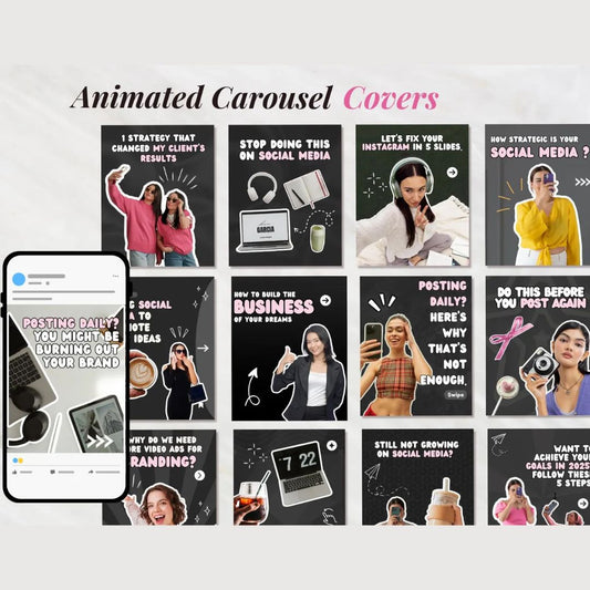 1 Animated Instagram Carousel Post for Your Business Using This Brand Style Theme