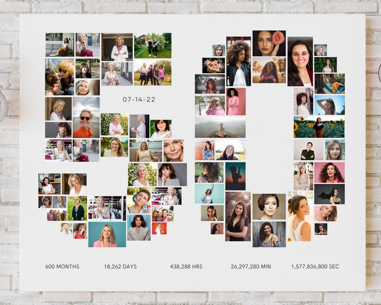 Personalized Photo Collage Canvas Print - Special Memories Wall Art - Made to order