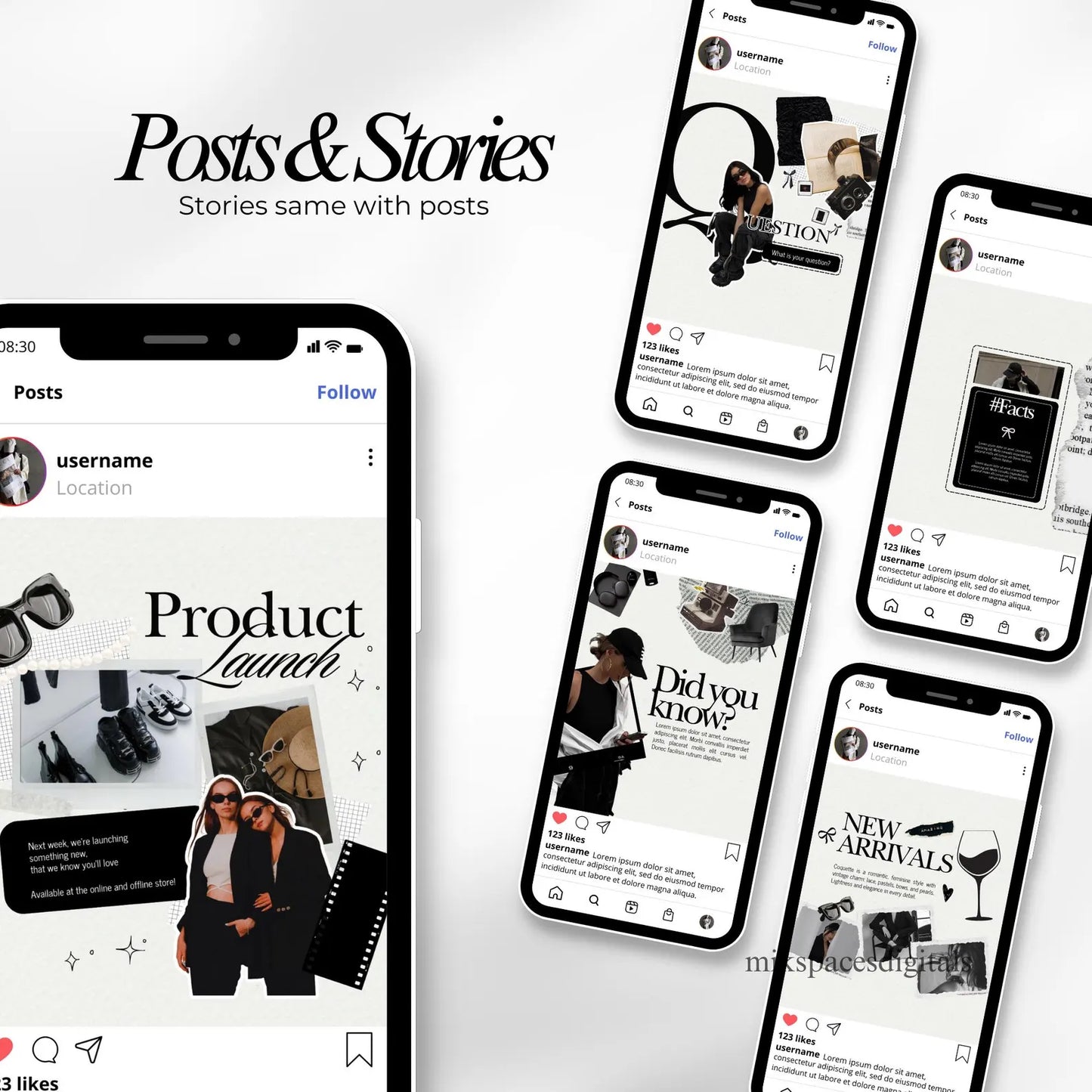 Scrapbook Black Aesthetics Instagram Posts Using This Brand Style Theme