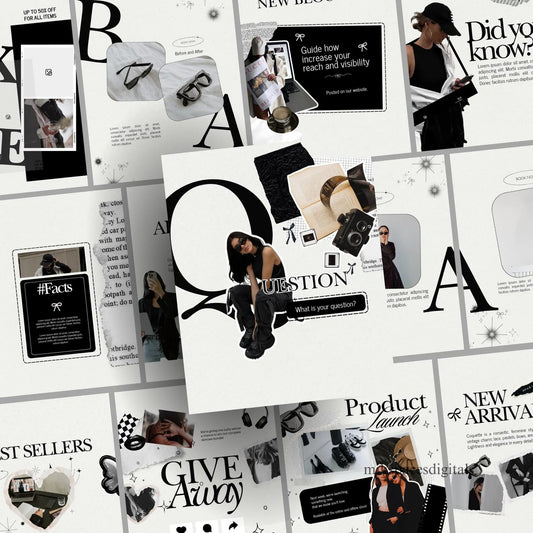 Scrapbook Black Aesthetics Instagram Posts Using This Brand Style Theme