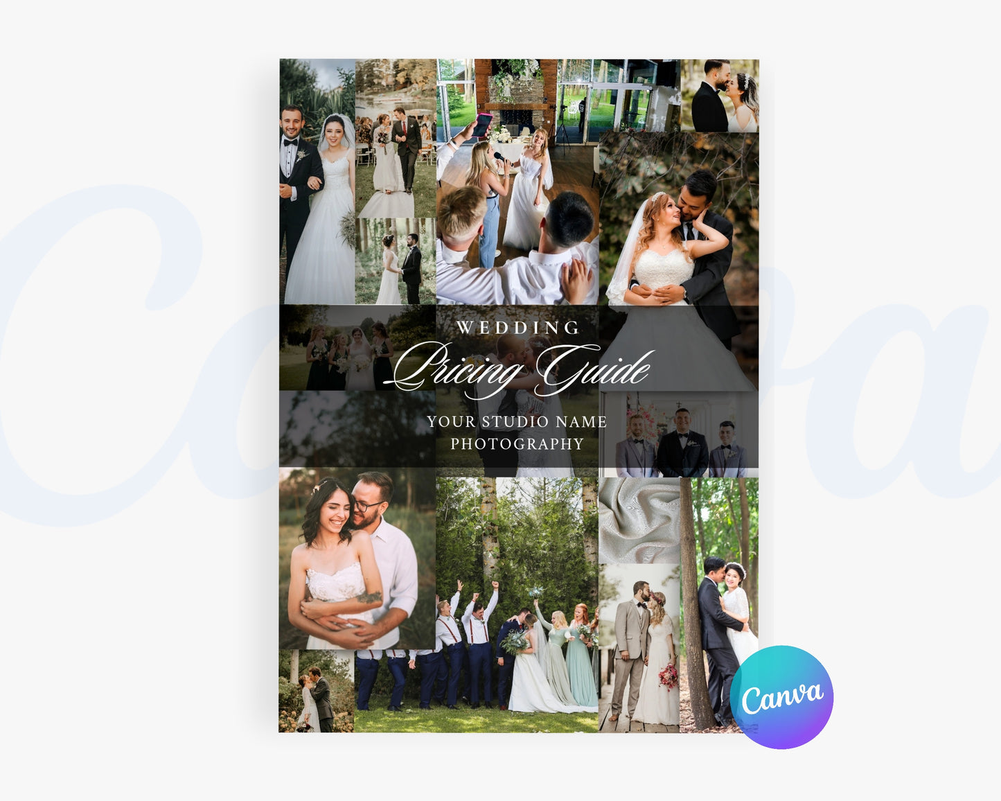 Photography Pricing Guide, Wedding Photography Price List, Edit in Canva - PDP15