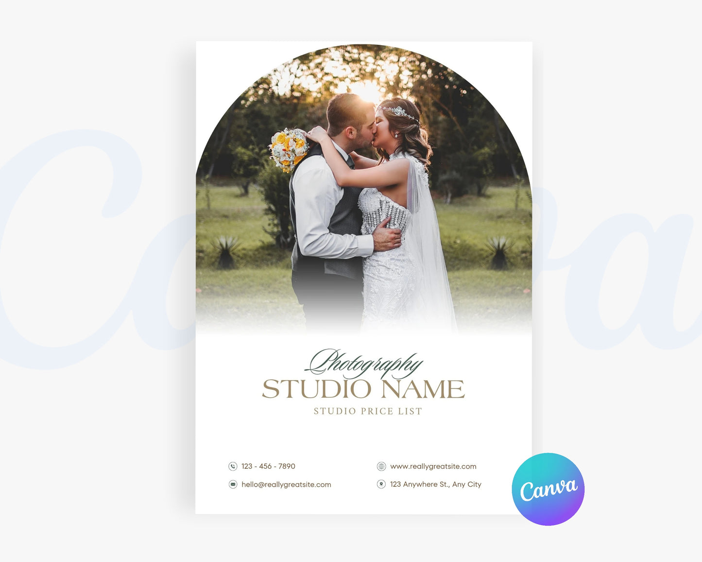 Photography Pricing Guide, Wedding Photography Price List, Edit in Canva - PDP16