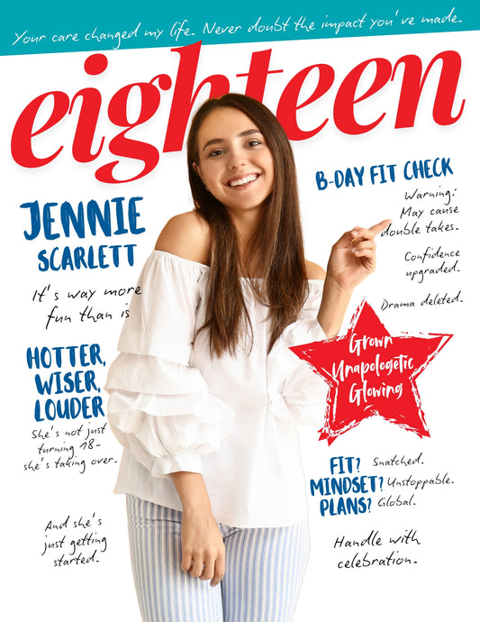 Eighteen Magazine Cover Poster, Birthday or Special Occasion Gift, Poster Gifts, Editable in Canva