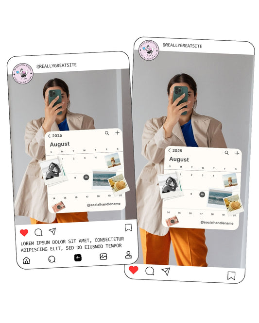 Calendar Plan Social Media Instagram Reels Post Editable Canva Templates