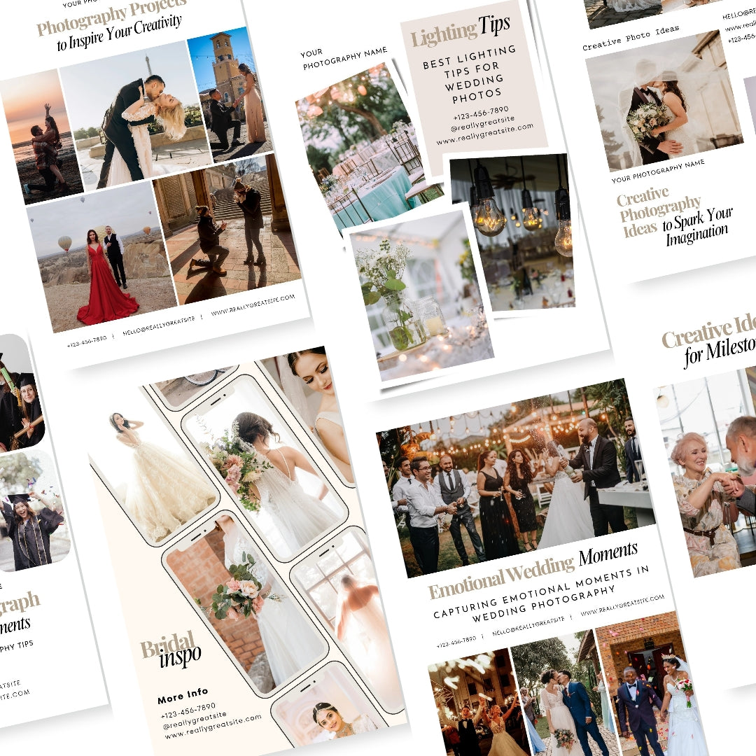 30 Photography Pinterest Templates, Pinterest Post, Edit in Canva