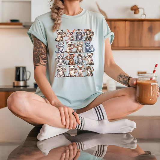 Funny Muscle Cat Unisex Comfort garment-dyed heavyweight t-shirt