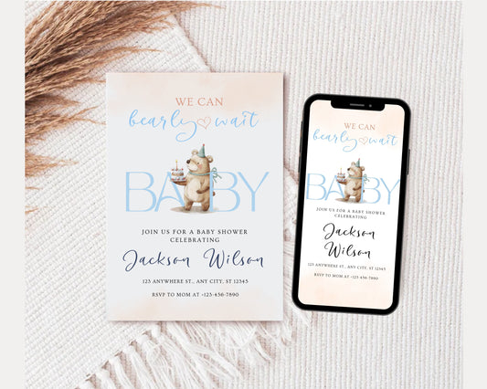 Baby Shower Birthday Party Invitation BSDWS01