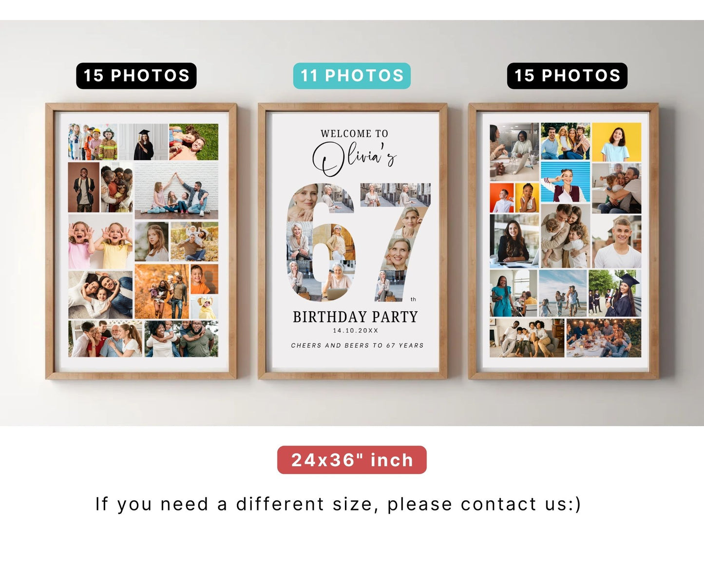 EDITABLE 67 Photo Collage, Welcome Sign, Canva, DIGITAL