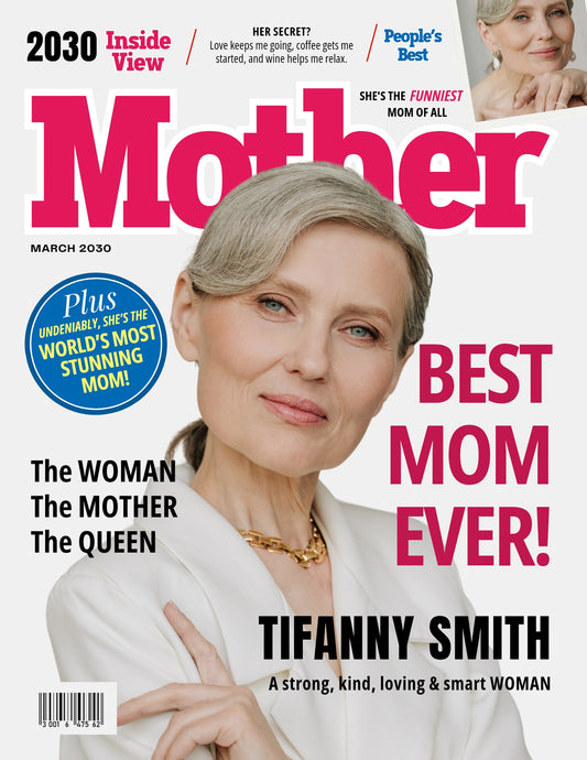 Mother Magazine Cover Poster Mother Grandmother Gifts, Editable in Canva