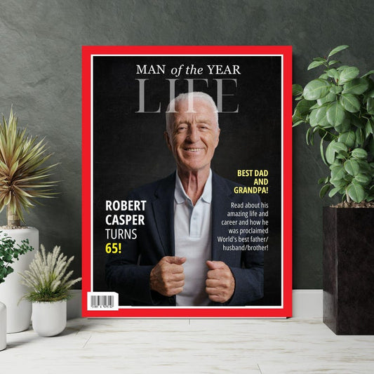 Personalized Magazine Cover, Birthday or Retirement Gift, Men and Women Gifts for Dad, Man of the Year, DIGITAL
