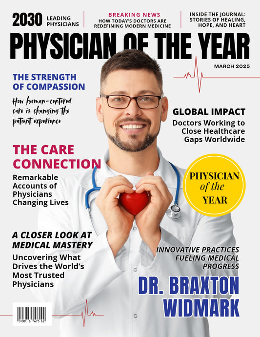 Magazine Cover Poster, Birthday or Retirement Gift, Doctor Nurse Gifts, Editable in Canva