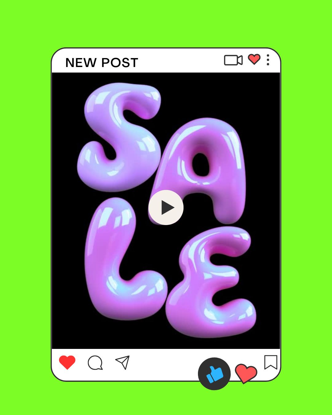 SALE Animation Social Media Instagram Reels Post Editable Canva Template